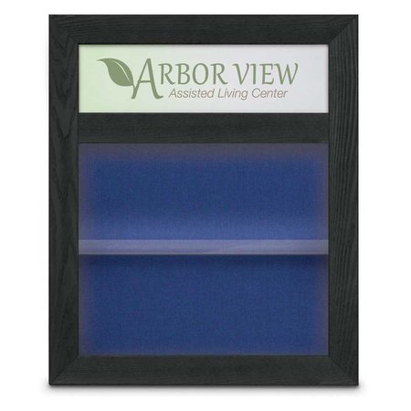 UNITED VISUAL PRODUCTS Outdoor Enclosed Combo Board, 42"x32", Bronze Frame/Black & Pearl UVCB4232ODBZ-BLACK-PEARL